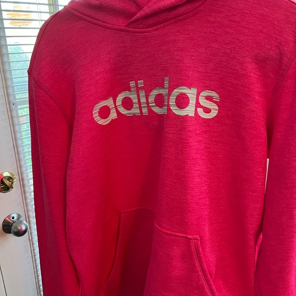 ADIDAS PRE-LOVED AUTHENTIC PINK COZY HOODIE SWEATSHIRT WITH KANGAROO POCKETS. - Picture 6 of 17
